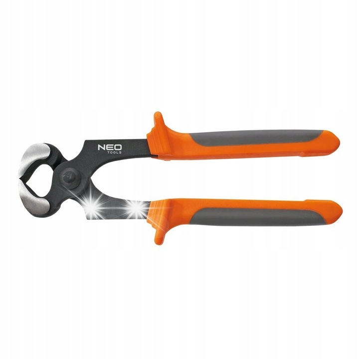 Клещи за вадене на пирони NEO Tools 01-151, nail puller, хром-ванадиева стомана CrV, ергономична двукомпонентна дръжка, 180 мм, оранжево/сиво, 1 бр.