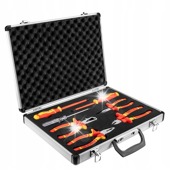 Set 7 scule electrice NEO TOOLS, izolate 1000V, multicolor