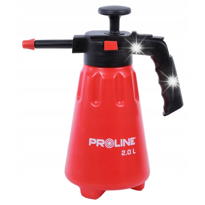 Nyomáspermetező, Proline 07902 szórófej, 105 mm fúvóka, max. 2.5 bar nyomás, Piros, 2 L
