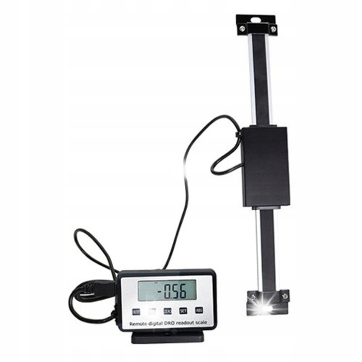 PROTESTER 5304-300A Digitális lineáris vonalzó, ±0,1% pontosság, 0,01 mm felbontás, 0–300 mm mérési tartomány, külső LCD kijelző, Mini-USB interfész, Fekete