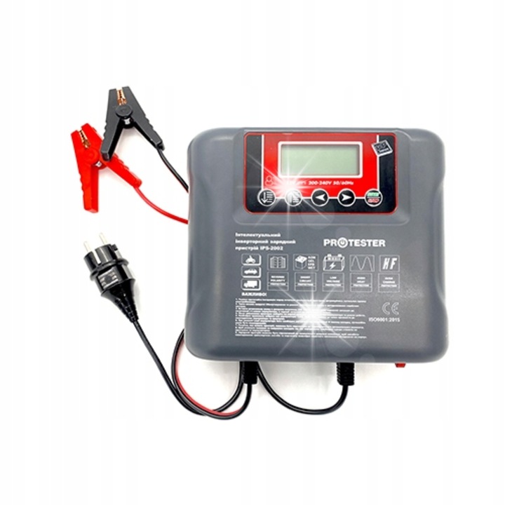 Incarcator invertor 12V PROTESTER 20A digital 220x250x80mm