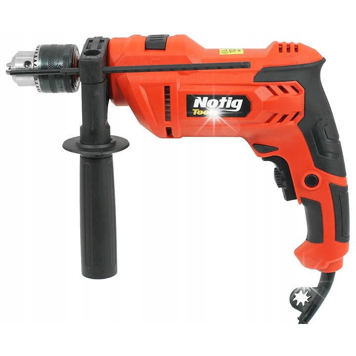Bormasina cu percutie Notig Tools 900W reglaj viteza, negru, 13mm