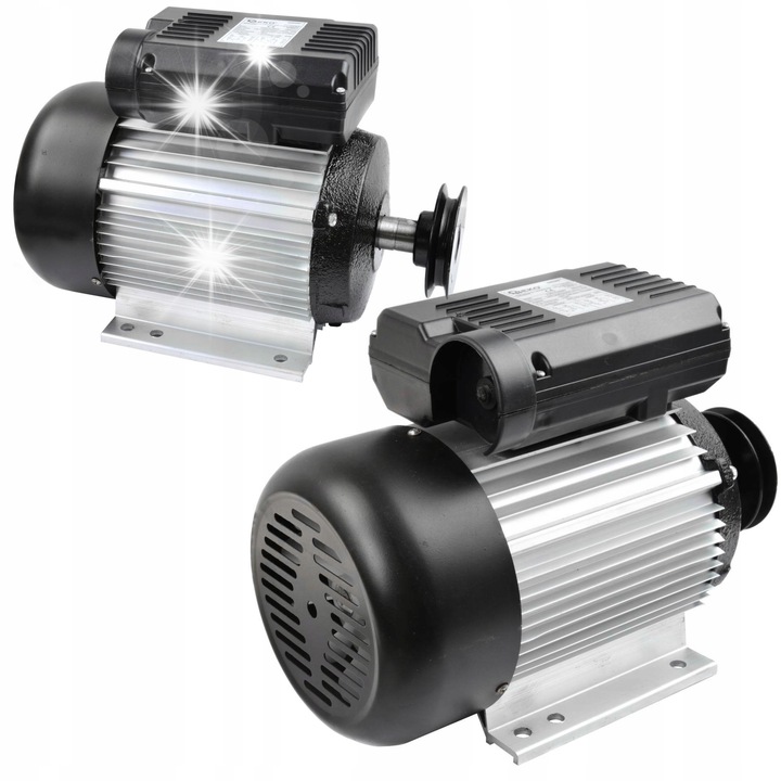 Електрически мотор, електромотор G80361, монофазен, 2.2 kW (3 HP), 230V, 2800 об/мин, 13.6 A, IP44, сребрист, с включена шайба