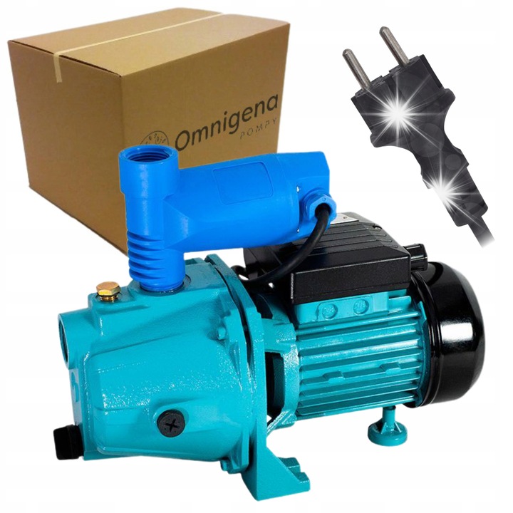 Pompa hidrofor Omnigena JET 50, set cu regulator Proton, 750 W, debit 3.000 l/h (50 l/min), inaltime refulare 40 m, turcoaz, 230 V