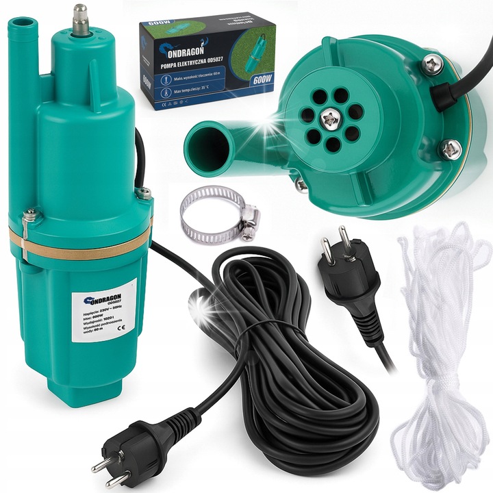 Потопяема помпа за чиста вода Ondragon Ruska 600W мембрана 10x28см