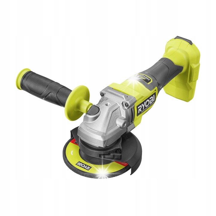 Polizor unghiular (flex) Ryobi RAG18BL-0, motor fara perii, acumulator 18V, 125 mm, Verde