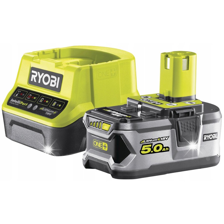 Acumulator Ryobi 5Ah cu incarcator rapid 18V