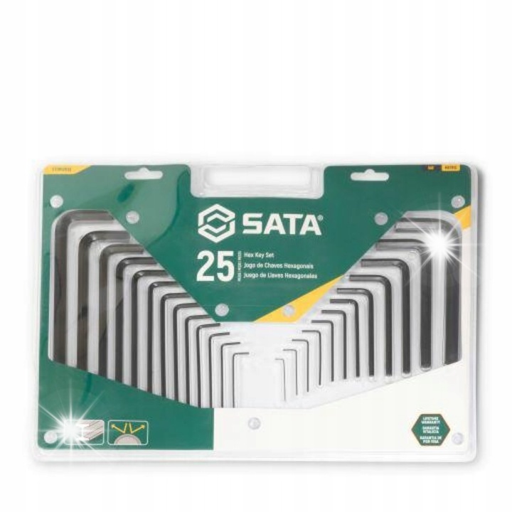 Set 25 chei imbus negre SATA lungi si scurte pe blister