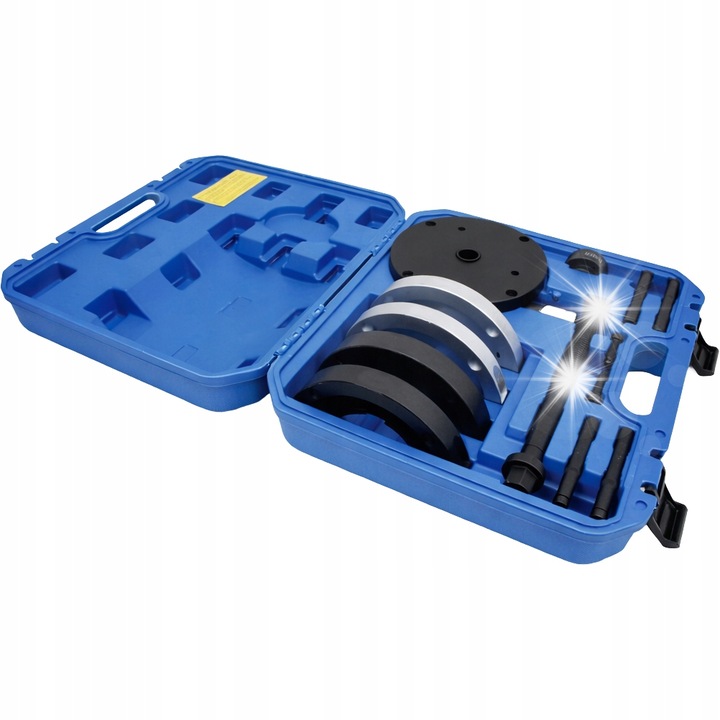 Satra kerékagy és kerékcsapágy kihúzó 78 mm, komplett készlet sérülésmentes szétszereléshez, Ford Focus II/C-Max, Volvo S40/V50, Mazda 3, kék, 1 szett