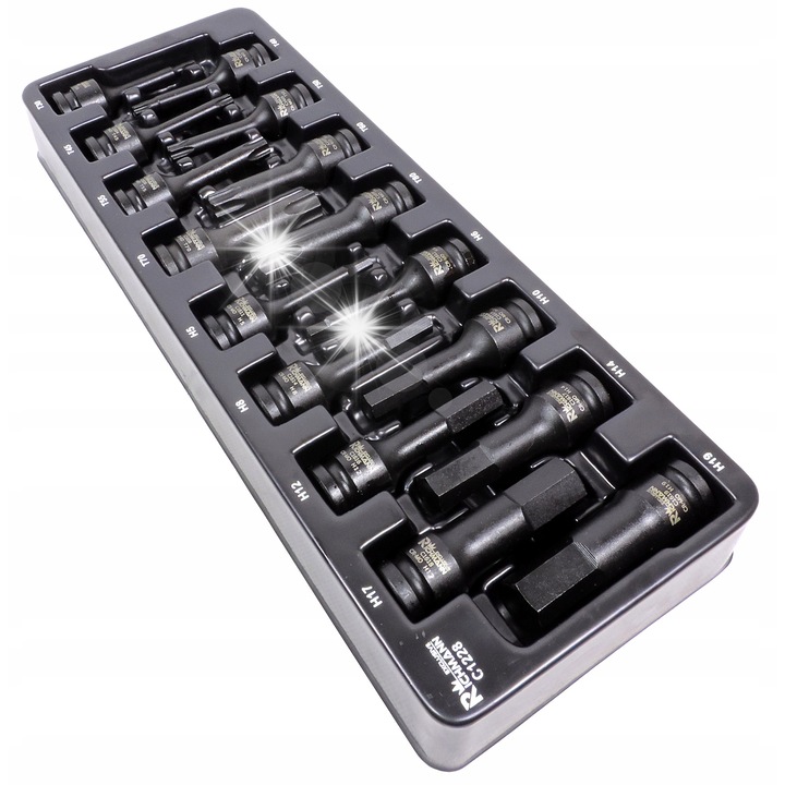 Set chei impact 1/2, Richmann, Imbus H5-H19, Torx T30-T70, 78mm, 385x150mm