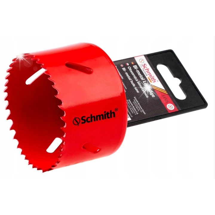 Schmith bimetál lyukfűrész, acélhoz és rozsdamentes acélhoz, többanyagú, piros, 127 mm