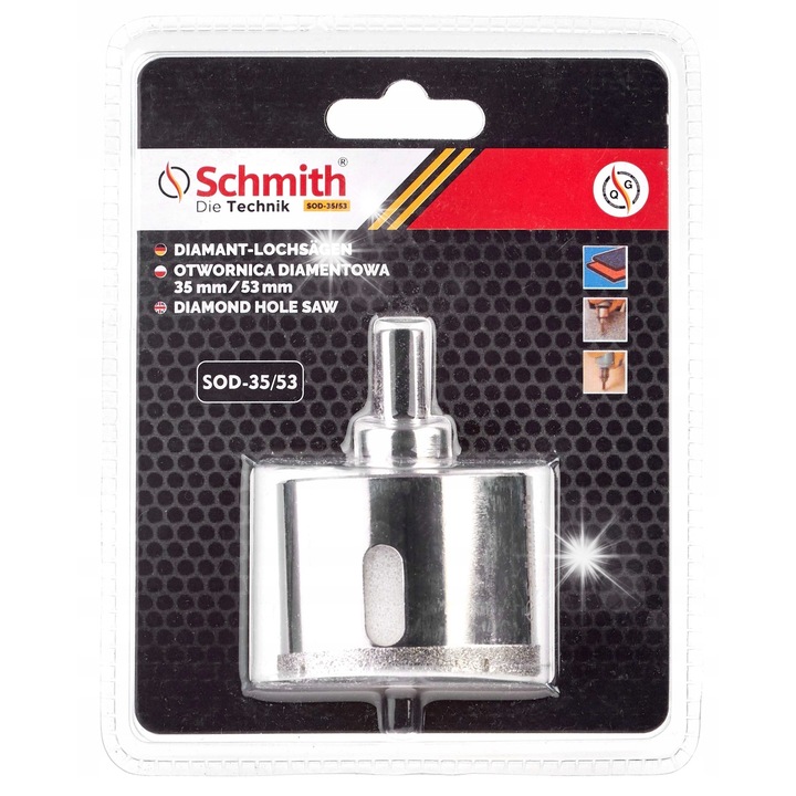 Schmith karotázó fúró 35x35mm nedves