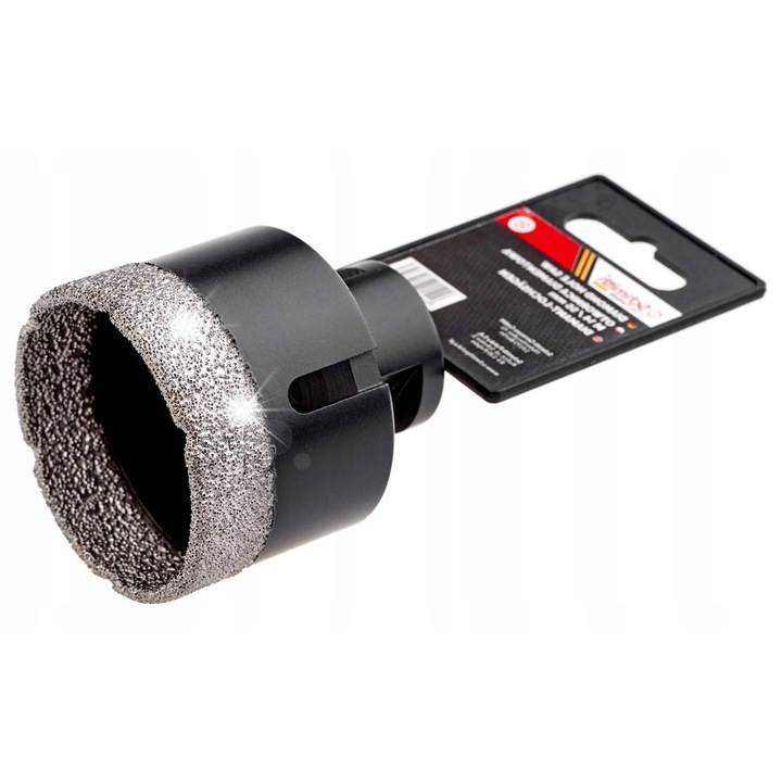 Schmith M14 gyémánt korona, csempéhez, járólaphoz és kerámiához, M14 rögzítéssel sarokcsiszolóhoz, fekete, 50 mm