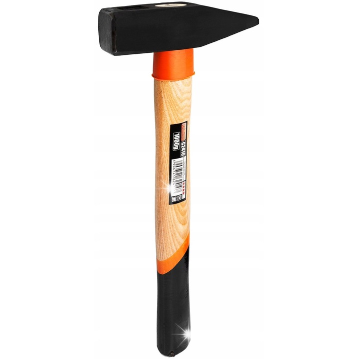 Richmann C2410 professzionális kalapács, kőrisfa nyél, 1 kg, DIN 1041, natúr/fekete, 1 db