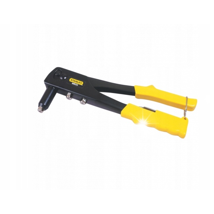 Stanley MR33 0-69-833 kézi szegecselő, acél test, 3 cserélhető fej O2,5/3/4 mm, alumínium/acél szegecsekhez, fekete/sárga