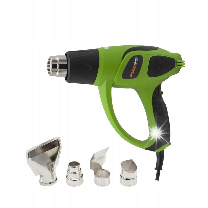 Procraft PH1800 1800W 600C hőlégfúvó 4 fúvókával 0.7kg