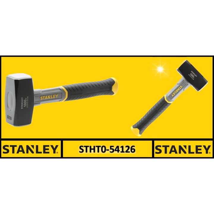 Чук Stanley 1000g с фибростъкло, 255мм, ергономична противоплъзгаща дръжка