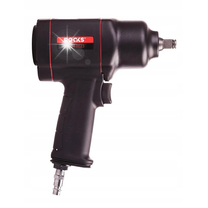 Rooks S-CO1500 pneumatikus ütvecsavarozó / légkalapács, 1/2" befogás, max. lazítási nyomaték 1500 Nm / meghúzási nyomaték 95 Nm, kompozit-alumínium ház, fekete, 1 db