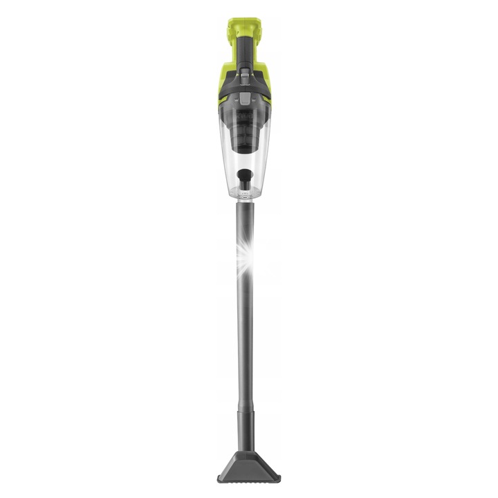 Ryobi RHV18F-0 18V One+ hordozható akkumulátoros porszívó, padlófúvókával, 1100 l/perc légáram, 600 ml tartály, zöld/átlátszó