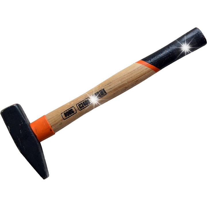 RICHMANN C2420 kalapács, kőrisfa nyéllel, DIN 1041 szabvány szerint, fekete/natúr, 2 kg