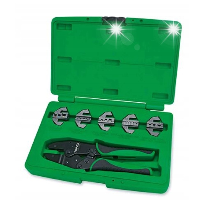 Toptul GAAI0605 fogó készlet 5 matricával, többszínű, ergonomikus, 22 cm
