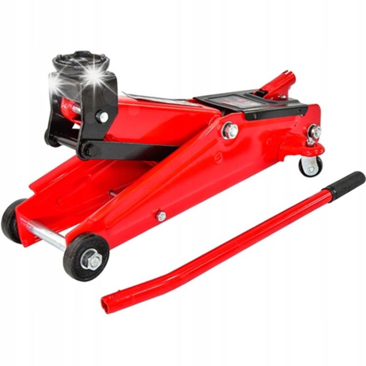 Cric hidraulic/levier cu profil redus Torin T830020, capacitate 3 t, inaltime 135-410 mm, otel, Rosu