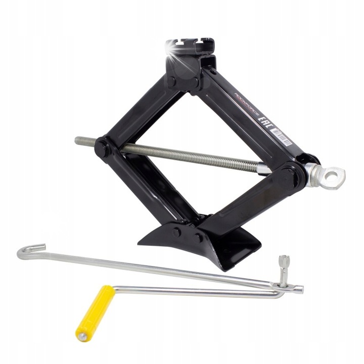 Cric trapez/cric romb Rockforce 104-385 mm, capacitate 1,5 t, mecanic, negru, 1 buc