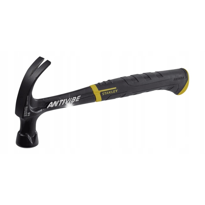 Stanley Antivibe SFMHT1-51275 kalapács, egy darabból kovácsolt, rezgéscsillapítással, +25%-kal megnövelt ütőfelülettel, fekete/sárga, 453g