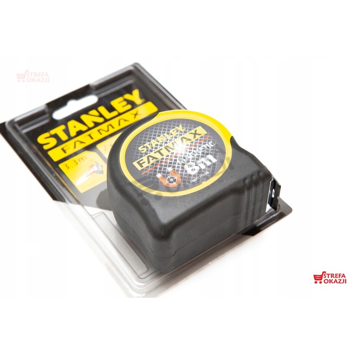 Рулетка Stanley FatMax BladeArmor FMHT0-33868, с магнит, лента 32 мм, 8 м, Черна