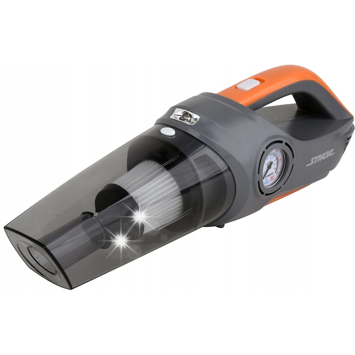 Sthor autós porszívó 12V 80W porzsák nélküli kompresszorral 120W többszínű 39x10x10cm