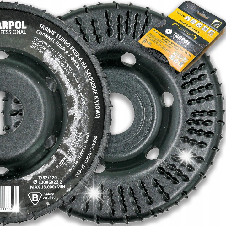 Фреза Tarpol T-82, универсална, 120x6x22.2mm, 13000rpm, за дърво и различни материали