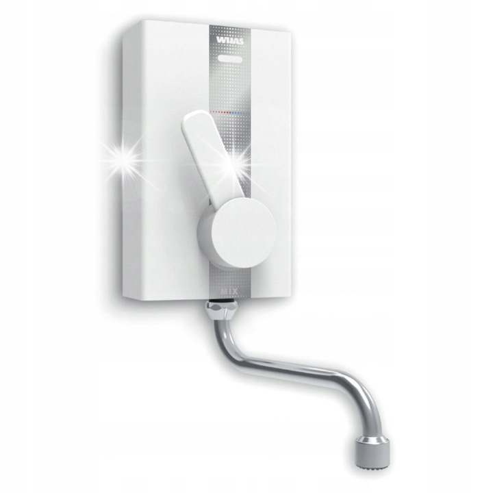 Wijas Perfect MIX 4.0 átfolyós elektromos vízmelegítő, beépített csapteleppel, 4 kW teljesítmény, fehér