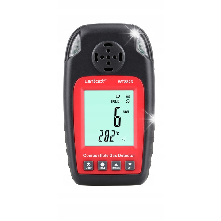 Детектор за газ Wintact WT8823 преносим с LCD екран 68x47x120mm