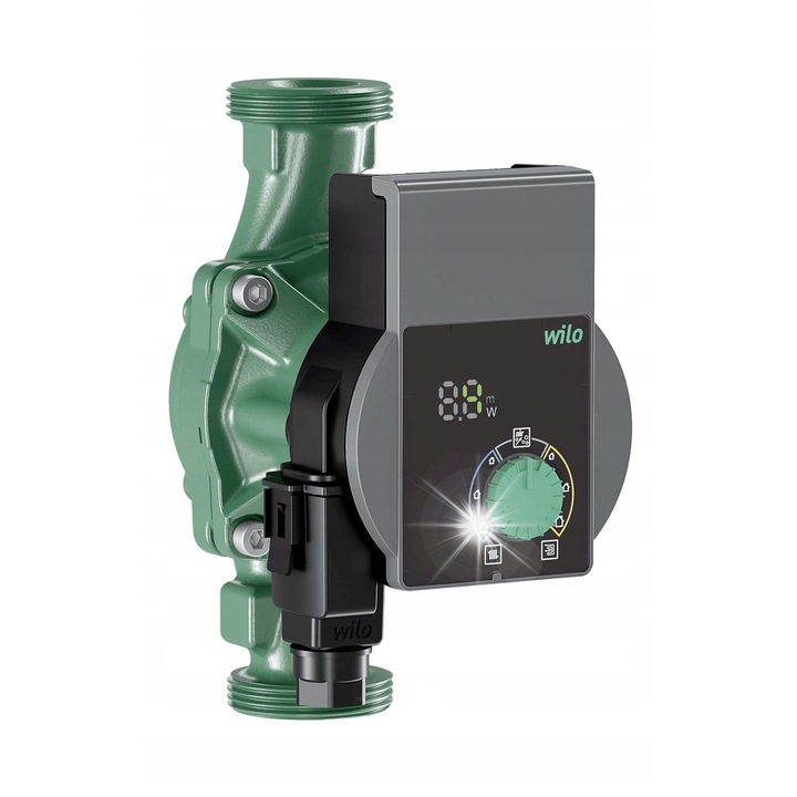 Pompa de circulatie Wilo Yonos PICO 1.0 25/1-6, eficienta energetic, motor EC cu reglare electronica, racord filetat 1\", lungime montare 130 mm, Verde, 1 buc