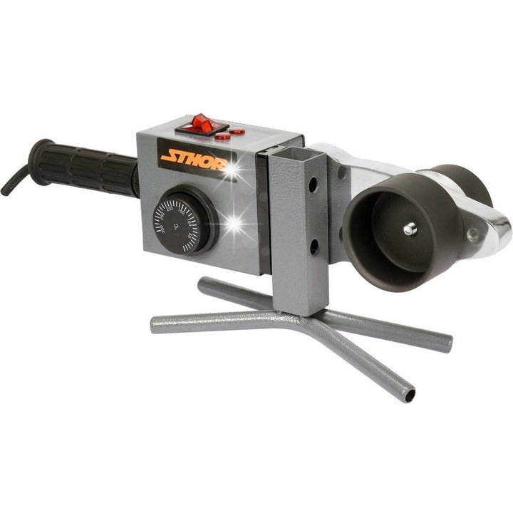 STHOR 78910 hőre lágyuló csőhegesztő gép, 800/1500W, 16-63 mm, kofferrel, szürke, 1 db