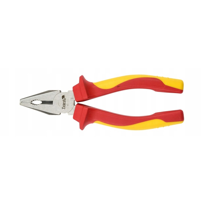 Tvardy T00902 kombinált/univerzális fogó, VDE 1000V szigetelt, CrV, ergonomikus markolat, piros/sárga, 200 mm