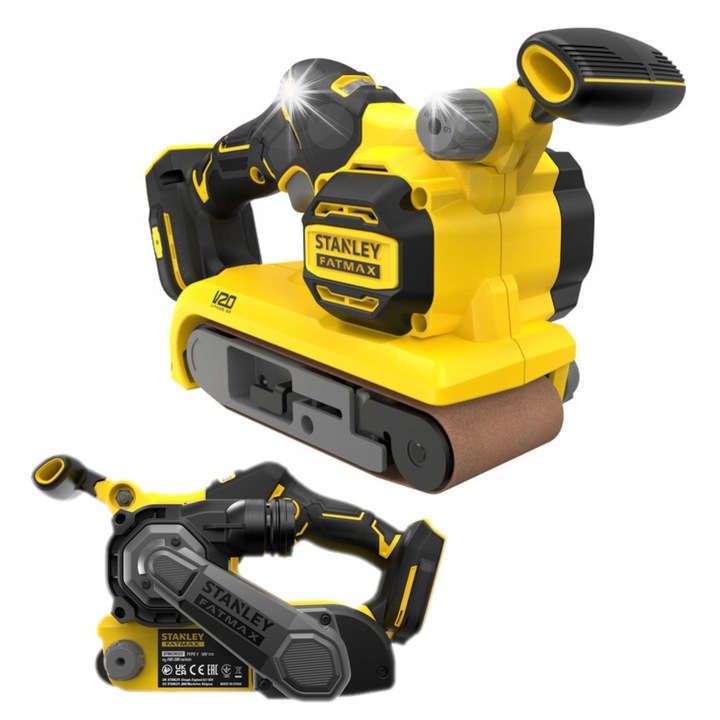 Stanley FatMax V20 szalagcsiszoló, állítható, 76x457mm, fekete-sárga