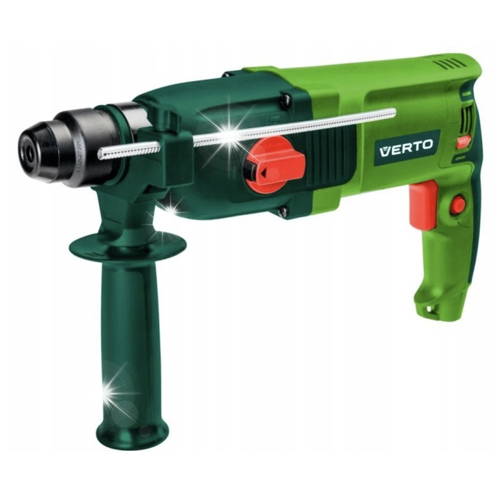 Перфоратор Verto 800W 2,8J с аксесоари и куфар, 3,26кг