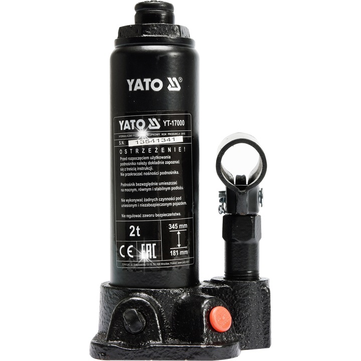 Cric hidraulic Yato 2t 181x345mm compact