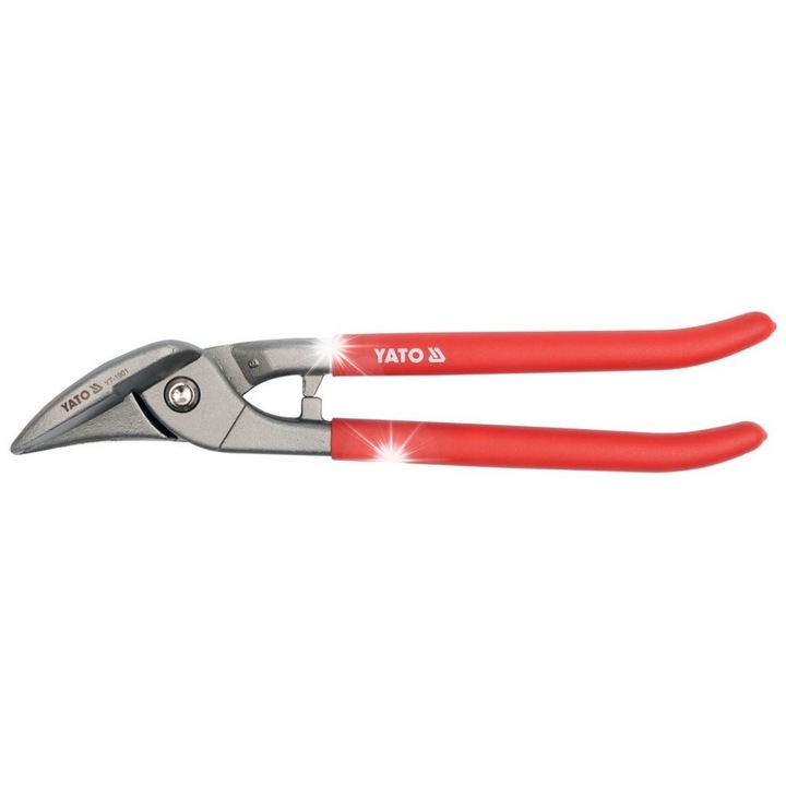 Foarfeca pentru taiat tabla Yato YT-1901, forjata din otel cu continut ridicat de carbon, taiere 0,94 mm, lungime 260 mm, rosu, 1 buc.