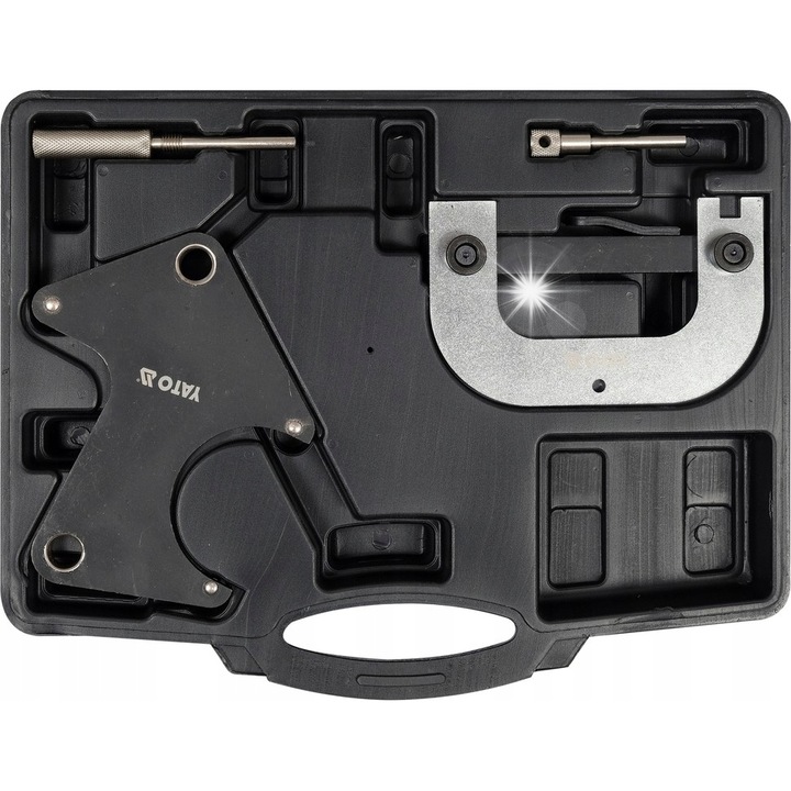 Set blocaj distributie Yato YT-06326, set blocaj motor, pentru motoare DOHC cu doua axe cu came, compatibil Renault/Dacia/Nissan/Opel, pentru diesel si benzina, Negru, 1 set