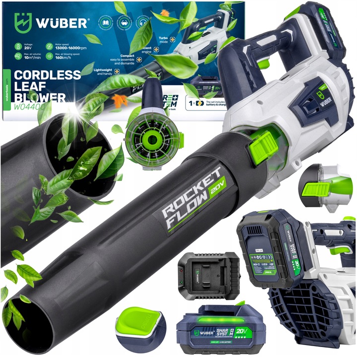Акумулаторна духалка Wuber Share+System 20V 4Ah turbo 90cm 2,7kg