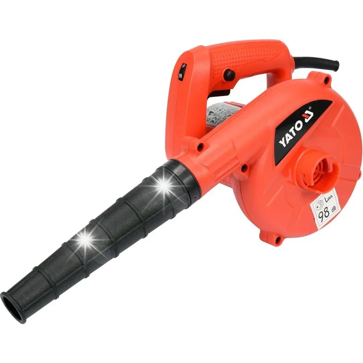 Yato YT-85170 elektromos fúvó-szívó 600W, 2 az 1-ben fúvás/szívás, 7 állítható fokozat, piros, 1.53 kg