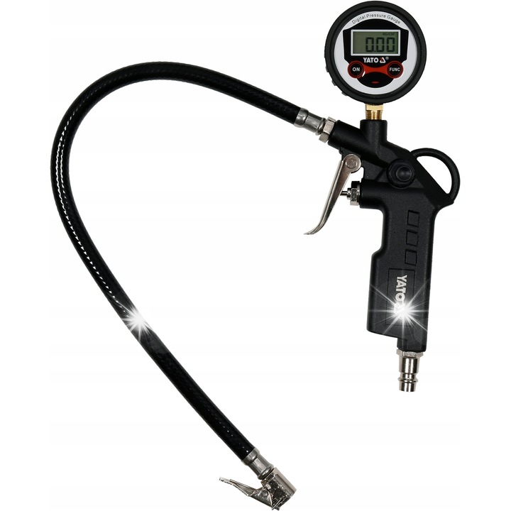 Pistol de umflat Yato YT-23702 manometru digital LCD aluminiu 44cm 0.8MPa