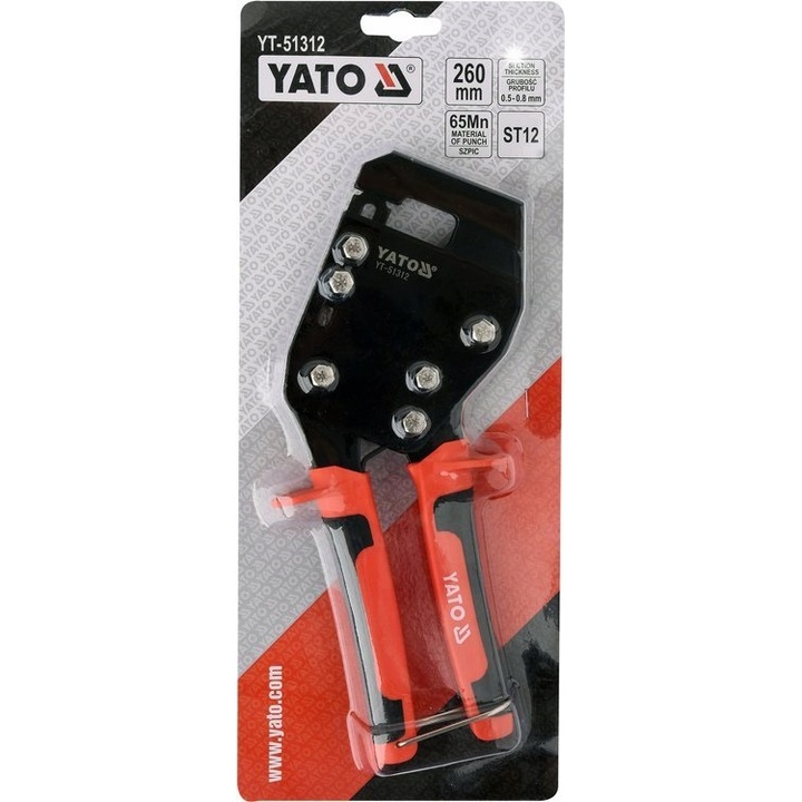 Yato 260mm fémprofil krimpelő fogó, acél