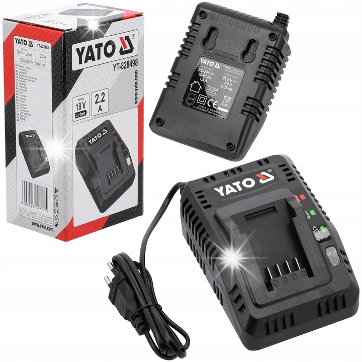 Incarcator Yato 18V 2.2A pentru baterii Li-Ion, 0.38kg