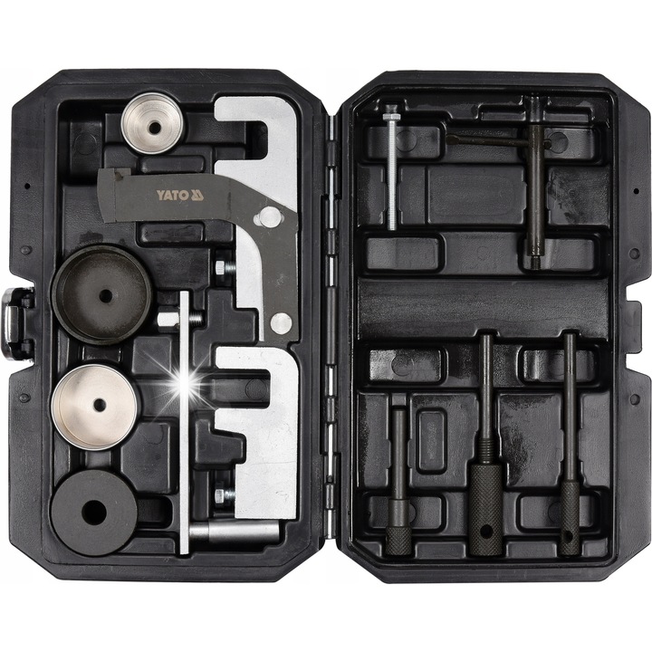 Set blocaje distributie Yato YT-06006, kit de blocare 12 piese, pentru Renault/Nissan/Opel, pentru motoare diesel 1.5/1.9/2.2/2.5, Negru, 1 set