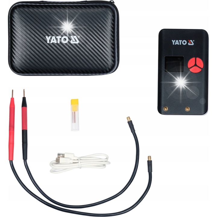 Yato YT-82507 ponthegesztő gép, hordozható, 500A, 6300mAh, LCD, 148x86x30mm
