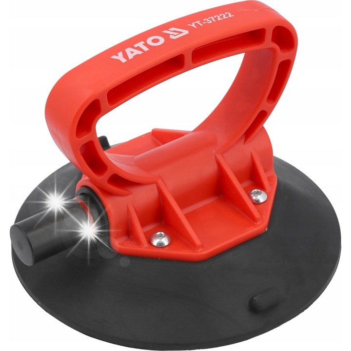 Ventuza pentru prindere (suction cup) Yato YT-37222, O150 mm, capacitate 60 kg, cu pompa de vid, parte de lucru din guma, rosu/negru, 1 buc