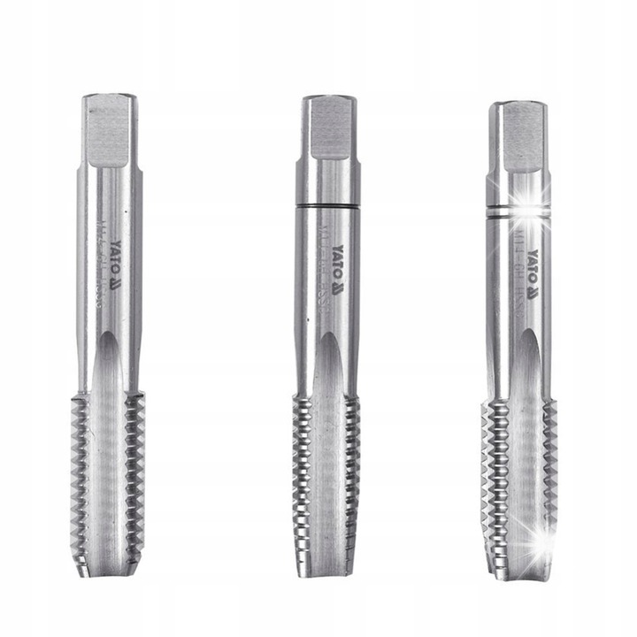 Freza manuala Yato YT-2943, hss m2, m20 pas 2.5 mm, 95 mm, argintiu, 3 buc